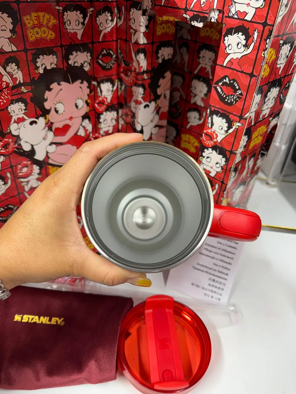 Betty Boop Red and White Stanley Quencher H2.0 Tumbler